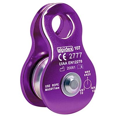 ALPIDEX Polia de envio 20 kN Mobile Pulley polia para cordas têxteis de até 11 mm de diâmetro EN12278 Descenso, Cabrestante, Aparejo, Alpinismo, Aluminio, Acero Inoxidable, Mosquetón, Árbol, Carga Pesada, Colores ALPIDEX Polia de envio 20 kN Mobile Pulley polia para cordas têxteis de até 11 mm de diâmetro EN12278 Descenso, Cabrestante, Aparejo, Alpinismo, Aluminio, Acero Inoxidable, Mosquetón, Árbol, Carga Pesada, Colores