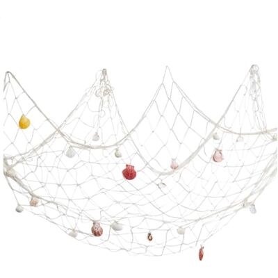 com-four ® 150 x rede de pesca com conchas de 150 cm, para decoração com-four ® 150 x rede de pesca com conchas de 150 cm, para decoração