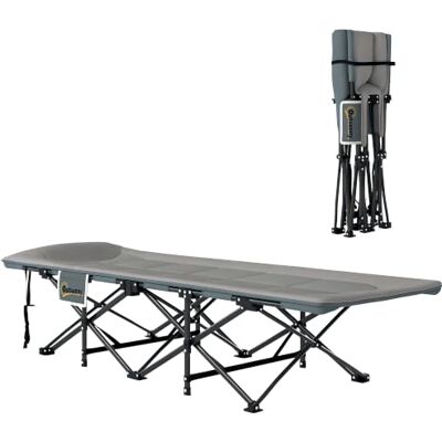 Outsunny Cama dobrável campismo com bolso lateral, 187 x 67 x 37 cm Cama de campismo portátil, espreguiçadeira de campismo, com apoio de cabeça, carga de 150 kg, para praia caminhadas Outsunny Cama dobrável campismo com bolso lateral, 187 x 67 x 37 cm Cama de campismo portátil, espreguiçadeira de campismo, com apoio de cabeça, carga de 150 kg, para praia caminhadas