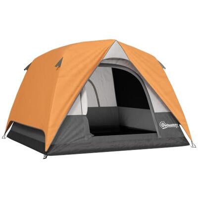 Outsunny Tenda de campismo para 2 4 pessoas tenda de campismo dobrável com porta janelas de malha bolso gancho e bolsa de transporte impermeável fácil instalação para caminhadas Tienda de Camping, Puerta, Ventanas de Malla, Bolsillo, Gancho, Bolsa de Tr Outsunny Tenda de campismo para 2 4 pessoas tenda de campismo dobrável com porta janelas de malha bolso gancho e bolsa de transporte impermeável fácil instalação para caminhadas Tienda de Camping, Puerta, Ventanas de Malla, Bolsillo, Gancho, Bolsa de Tr
