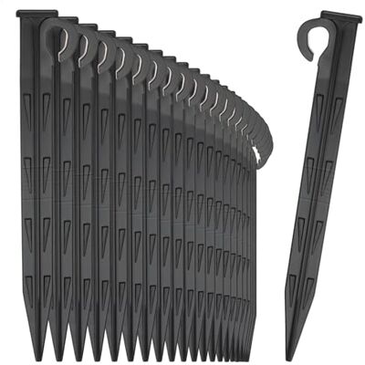 com-four ® 24 x estaca de chão de plástico, tapete exterior campismo jardim praia com-four ® 24 x estaca de chão de plástico, tapete exterior campismo jardim praia