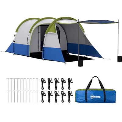 Outsunny Tenda de campismo familiar para 3 pessoas tenda campismo dobrável leve com 2 quartos bolsa de transporte impermeável 2000 mm para praia caminhadas 420 x 200 x 150 cm para 3 Personas, Tienda Camping Plegable, 2 Habitaciones, Bolsa de Transporte, Outsunny Tenda de campismo familiar para 3 pessoas tenda campismo dobrável leve com 2 quartos bolsa de transporte impermeável 2000 mm para praia caminhadas 420 x 200 x 150 cm para 3 Personas, Tienda Camping Plegable, 2 Habitaciones, Bolsa de Transporte,