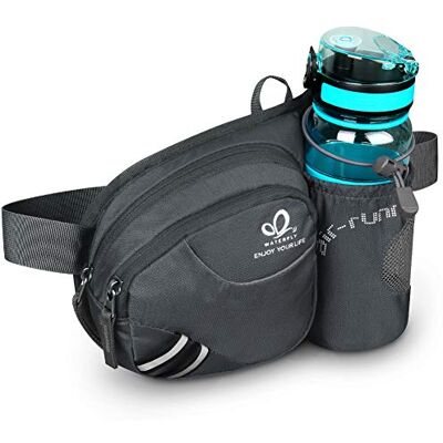 Waterfly Bolsa de cintura Running suporte garrafas bolsa cintura desportiva Waterfly Bolsa de cintura Running suporte garrafas bolsa cintura desportiva