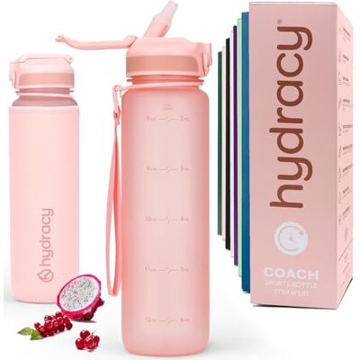 Hydracy Garrafa de Água com Canudo 1 L sem BPA Garrafa Motivacional e com Manga sem Condensação Garrafa de Ginásio à Prova de Fugas com Marcador de Tempo Desportos e Ar Livre Hydracy Garrafa de Água com Canudo 1 L sem BPA Garrafa Motivacional e com Manga sem Condensação Garrafa de Ginásio à Prova de Fugas com Marcador de Tempo Desportos e Ar Livre