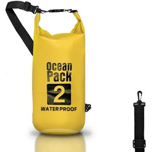 Cable Technologies Dry Bag, bolsa mochila impermeável waterproof, fecho de rolo e bolsa de ombro, capa impermeável para mar barco pesca Rafting praia desportos aquáticos, amarelo, (2 l) bolsa impermeável Cable Technologies Dry Bag, bolsa mochila impermeável waterproof, fecho de rolo e bolsa de ombro, capa impermeável para mar barco pesca Rafting praia desportos aquáticos, amarelo, (2 l) bolsa impermeável