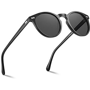 Carfia Óculos de sol retro homem, polarizados UV400, proteção para condução, pesca ao ar livre, armação de acetato…, Tamanho único Carfia Óculos de sol retro homem, polarizados UV400, proteção para condução, pesca ao ar livre, armação de acetato…, Tamanho único