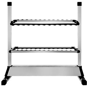 EASY BIG Prateleira para canas de pesca, suporte em liga de alumínio, com capacidade para até 24 varas, organizador para guardar canas de pesca na garagem ou em casa EASY BIG Prateleira para canas de pesca, suporte em liga de alumínio, com capacidade para até 24 varas, organizador para guardar canas de pesca na garagem ou em casa