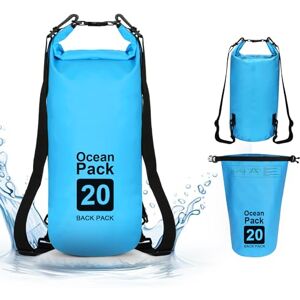supregear Dry Bag, bolsa impermeável de 20 l, mochila versátil com alça de ombro dupla para navegar, caminhadas, caiaque, pesca, campismo e outras aventuras ao ar livre, azul supregear Dry Bag, bolsa impermeável de 20 l, mochila versátil com alça de ombro dupla para navegar, caminhadas, caiaque, pesca, campismo e outras aventuras ao ar livre, azul