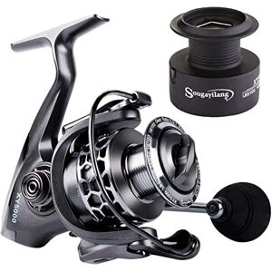 Sougayilang XY2000 Bobina de pesca 13 + 1 BB, peso leve, ultra suave, de alumínio, com carretel de substituição Sougayilang XY2000 Bobina de pesca 13 + 1 BB, peso leve, ultra suave, de alumínio, com carretel de substituição