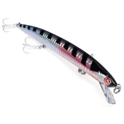 Seaspin Mommotti 160 S – Isca artificial para pesca a Spinning, Long Jerk Minnow afundado 160 mm 24 g, natação estável, lances compridos, para predadores Seaspin Mommotti 160 S – Isca artificial para pesca a Spinning, Long Jerk Minnow afundado 160 mm 24 g, natação estável, lances compridos, para predadores