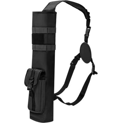 MiOYOOW Carcaça de tiro com arco, mala de ombro de flechas ajustável, caixa muito tática com bolsos, porta de setas para prática de caça MiOYOOW Carcaça de tiro com arco, mala de ombro de flechas ajustável, caixa muito tática com bolsos, porta de setas para prática de caça
