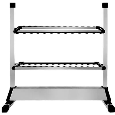 EASY BIG Prateleira para canas de pesca, suporte em liga de alumínio, com capacidade para até 24 varas, organizador para guardar canas de pesca na garagem ou em casa EASY BIG Prateleira para canas de pesca, suporte em liga de alumínio, com capacidade para até 24 varas, organizador para guardar canas de pesca na garagem ou em casa