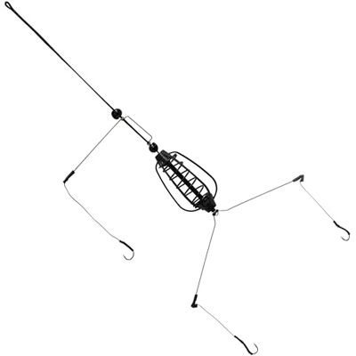 AERZETIX Alimentador comedouro isca de pesca 40 g em forma de elipse com 3 anzóis lançador de isca comprimento 65 mm para pesca de fundo tenda mola gaiola cana de pesca AERZETIX Alimentador comedouro isca de pesca 40 g em forma de elipse com 3 anzóis lançador de isca comprimento 65 mm para pesca de fundo tenda mola gaiola cana de pesca