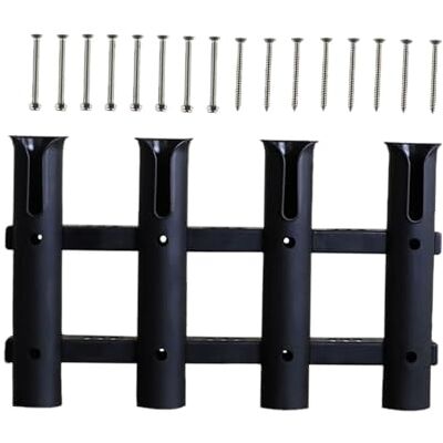 XCTDSVAH Cano para barco suporte para cana de pesca 4 postes, portátil, para armazenamento em barco, com parafusos (Black) XCTDSVAH Cano para barco suporte para cana de pesca 4 postes, portátil, para armazenamento em barco, com parafusos (Black)