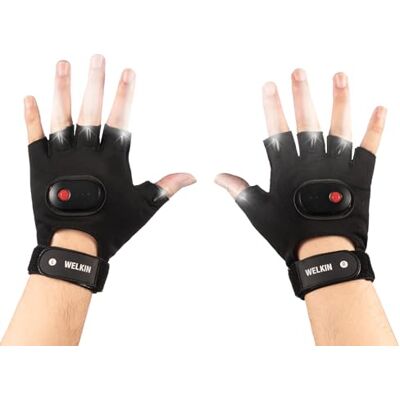 WELKIN Luvas com lanterna LED recarregáveis presente criativo para homens WELKIN Luvas com lanterna LED recarregáveis presente criativo para homens