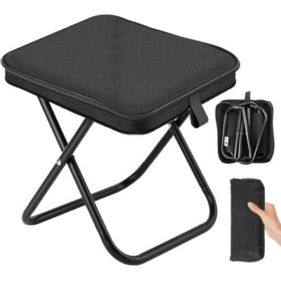 Gulxwis Banqueta dobrável Camping 26 cm, portátil e leve, cadeira dobrável compacta com alta resistência, fácil de dobrar para viagens, piquenique, caminhadas, pesca, jardim (preto) Gulxwis Banqueta dobrável Camping 26 cm, portátil e leve, cadeira dobrável compacta com alta resistência, fácil de dobrar para viagens, piquenique, caminhadas, pesca, jardim (preto)