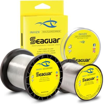 Seaguar Linha de pesca de fluorocarbono Invizx 200 jardas Seaguar Linha de pesca de fluorocarbono Invizx 200 jardas