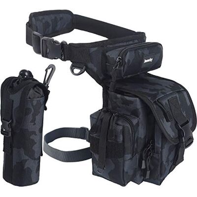 Jueachy Bolsa de perna tátical militar impermeável multifuncional, bolsa de cintura ao ar livre para homem mulher, pochetes de caminhada para correr pesca motociclismo caminhadas campismo caça Jueachy Bolsa de perna tátical militar impermeável multifuncional, bolsa de cintura ao ar livre para homem mulher, pochetes de caminhada para correr pesca motociclismo caminhadas campismo caça