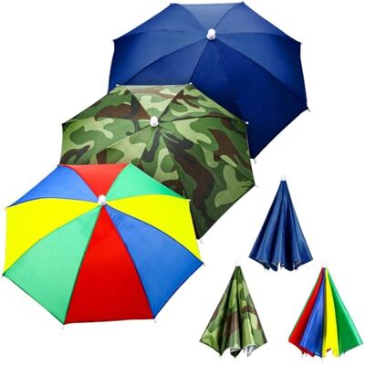 Syhood 3 sombreros de paraguas de camuflaje con diseño de arcoíris, gorra de pesca para playa Syhood 3 sombreros de paraguas de camuflaje con diseño de arcoíris, gorra de pesca para playa