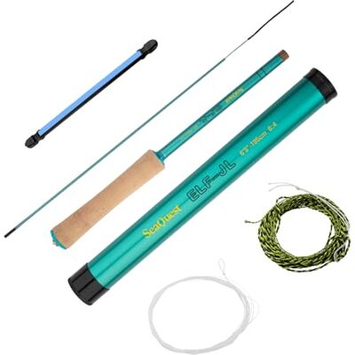 Seaquest Vara de pesca Tenkara Rod viajante portátil elástico poste de fundição com tubo de armazenamento Seaquest Vara de pesca Tenkara Rod viajante portátil elástico poste de fundição com tubo de armazenamento
