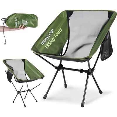 TREKOLOGY Cadeira dobrável Camping cadeira dobrável portátil cadeira de praia dobrável leve para acampar Cadeira da Praia para packing, caminhadas, pesca, praia, trekking TREKOLOGY Cadeira dobrável Camping cadeira dobrável portátil cadeira de praia dobrável leve para acampar Cadeira da Praia para packing, caminhadas, pesca, praia, trekking