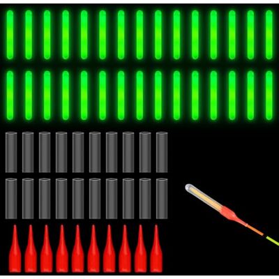 POPAPIE 50 peças Glow Sticks para pesca, 4,5 x 37,5 mm luminosos, luz Stick varas para pesca noturna, verde fluorescente POPAPIE 50 peças Glow Sticks para pesca, 4,5 x 37,5 mm luminosos, luz Stick varas para pesca noturna, verde fluorescente