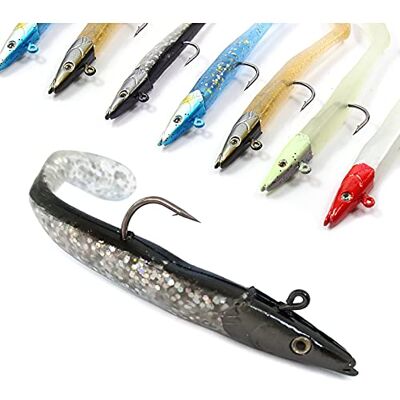 Croch Conjunto de 10 peixes de borracha de 11 cm, 18,5 g, para a pesca de peixes predadores Croch Conjunto de 10 peixes de borracha de 11 cm, 18,5 g, para a pesca de peixes predadores