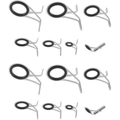 VGOL Conjunto de 14 anéis para cana de pesca de longa distância (1,8 cm, 1,4 cm, 1,1 cm, 0,8 cm, 0,6 cm, 0,5 cm e 0,5 cm) VGOL Conjunto de 14 anéis para cana de pesca de longa distância (1,8 cm, 1,4 cm, 1,1 cm, 0,8 cm, 0,6 cm, 0,5 cm e 0,5 cm)