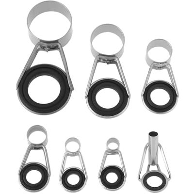 YINETTECH Kit de reparação de pontas de guia para cana de pesca 7 peças 4 5 6 8 11 15 e 20 mm para acessórios de cana de pesca no mar YINETTECH Kit de reparação de pontas de guia para cana de pesca 7 peças 4 5 6 8 11 15 e 20 mm para acessórios de cana de pesca no mar