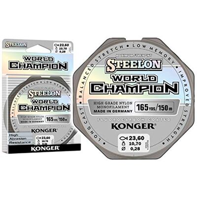 Konger Sedal World Champion revestido de fluorcarbono, 0,10 – 0,30 mm/150 m, monofilamento, muito resistente - Konger Sedal World Champion revestido de fluorcarbono, 0,10 – 0,30 mm/150 m, monofilamento, muito resistente -