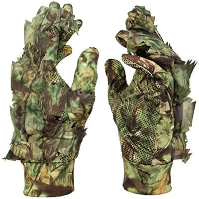 GUGULUZA Luvas de camuflagem 3D, luvas de caça ao ar livre, fato Woodland GUGULUZA Luvas de camuflagem 3D, luvas de caça ao ar livre, fato Woodland