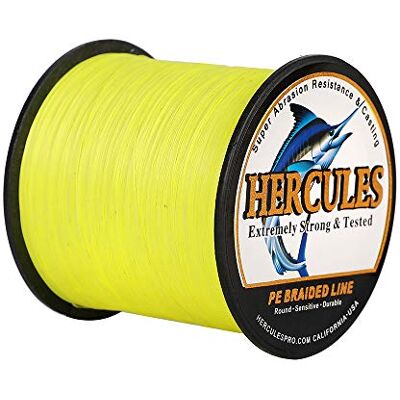 Hercules Sedal entrançado de 4 fios, 100-2000 m, 6-100 LB, super suave, polietileno, multifilamentos fio entrançado de pesca no mar e na água Hercules Sedal entrançado de 4 fios, 100-2000 m, 6-100 LB, super suave, polietileno, multifilamentos fio entrançado de pesca no mar e na água