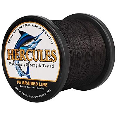 Hercules Sedal entrançado de 8 fios, 100 a 2000 m, 10-300 LB, super suave, polietileno, multifilamentos fio entrançado de pesca no mar e na água Hercules Sedal entrançado de 8 fios, 100 a 2000 m, 10-300 LB, super suave, polietileno, multifilamentos fio entrançado de pesca no mar e na água