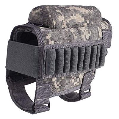 Gexgune Coronha de Rifle Pistola Tática, Caça Tiro Tático Apoio de Bochecha Almofada Bolsa de Munição com 7 Cartuchos Suporte Apoio de Bochecha Coronha Elevador Porta-Cartuchos Suporte (4 Cores Gexgune Coronha de Rifle Pistola Tática, Caça Tiro Tático Apoio de Bochecha Almofada Bolsa de Munição com 7 Cartuchos Suporte Apoio de Bochecha Coronha Elevador Porta-Cartuchos Suporte (4 Cores
