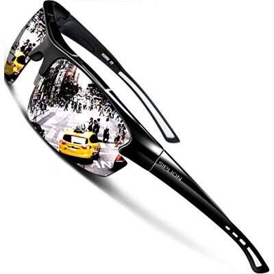 SIPLION Gafas de Sol Hombre Polarizadas Deportivas UV400 con Montura TR90 Lentes TAC CAT 3 con Diseño Envolvente Ligero y Plaquetas Nasales Antideslizantes para Pesca Ciclismo Senderismo y Conducción SIPLION Gafas de Sol Hombre Polarizadas Deportivas UV400 con Montura TR90 Lentes TAC CAT 3 con Diseño Envolvente Ligero y Plaquetas Nasales Antideslizantes para Pesca Ciclismo Senderismo y Conducción
