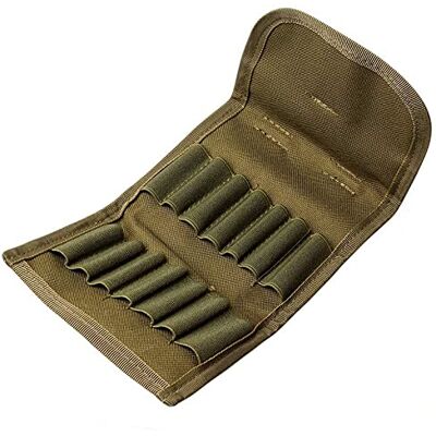 Gexgune Bolsa de Caça Dobrável Porta Munição Porta Balas para Rifle Cartucho Portador de 14 Conchas de Munição Redondas Bolsa Tática Molle (3 Cores Opcionais) Gexgune Bolsa de Caça Dobrável Porta Munição Porta Balas para Rifle Cartucho Portador de 14 Conchas de Munição Redondas Bolsa Tática Molle (3 Cores Opcionais)