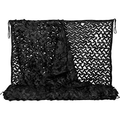 NINAT Rede de camuflagem preta 2 m x 3 m para caça redes de camuflagem militar camuflagem cobre objetos decorar acampar e dar sombra NINAT Rede de camuflagem preta 2 m x 3 m para caça redes de camuflagem militar camuflagem cobre objetos decorar acampar e dar sombra
