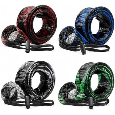 Cryptadg 4 peças protetor de cana de pesca, 17 x 3 cm Fishing Rod Sleeves Capa para cana de pesca portátil, bolsa de pescador para Spinning, Baitcasting e canas de Cryptadg 4 peças protetor de cana de pesca, 17 x 3 cm Fishing Rod Sleeves Capa para cana de pesca portátil, bolsa de pescador para Spinning, Baitcasting e canas de