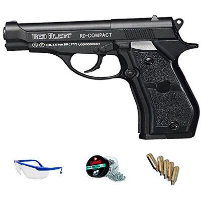 Red Alert Pack Pistola de ar comprimido chumbos de aço. RD Compact Cal 4,5mm. <3,5J Red Alert Pack Pistola de ar comprimido chumbos de aço. RD Compact Cal 4,5mm. <3,5J