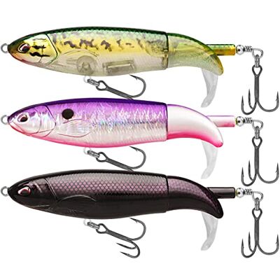 Truscend iscas de pesca para a truta flutuante com cauda giratória Topwater Swimbaits Bass iscas de água doce e salgada Kit de iscas de pesca Lifelike Presentes de pesca para homens Truscend iscas de pesca para a truta flutuante com cauda giratória Topwater Swimbaits Bass iscas de água doce e salgada Kit de iscas de pesca Lifelike Presentes de pesca para homens
