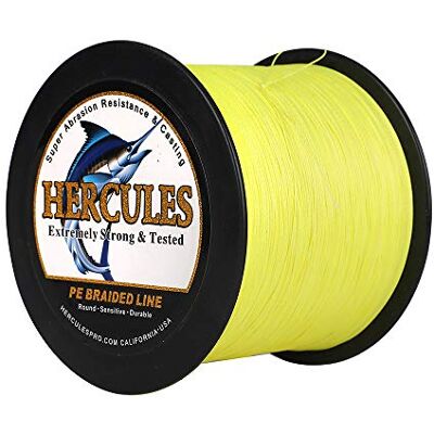 Hercules Sedal entrançado de 8 fios, 100 a 2000 m, 10-300 LB, super suave, polietileno, multifilamentos fio entrançado de pesca no mar e na água Hercules Sedal entrançado de 8 fios, 100 a 2000 m, 10-300 LB, super suave, polietileno, multifilamentos fio entrançado de pesca no mar e na água