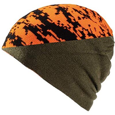 K & S Gorro reversível de camuflagem laranja e verde azeitona – boa visibilidade na caça à pressão e deriva K & S Gorro reversível de camuflagem laranja e verde azeitona – boa visibilidade na caça à pressão e deriva