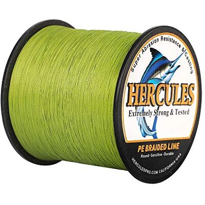 Hercules Sedal entrançado de 4 fios, 100-2000 m, 6-100 LB, super suave, polietileno, multifilamentos fio entrançado de pesca no mar e na água Hercules Sedal entrançado de 4 fios, 100-2000 m, 6-100 LB, super suave, polietileno, multifilamentos fio entrançado de pesca no mar e na água