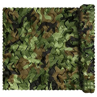 Sensong Rede de camuflagem malha de proteção redes militares Woodland 1,5 x 8 m exército tático sem corda de rede para o sol sombra decoração caça cegos tiros Sensong Rede de camuflagem malha de proteção redes militares Woodland 1,5 x 8 m exército tático sem corda de rede para o sol sombra decoração caça cegos tiros