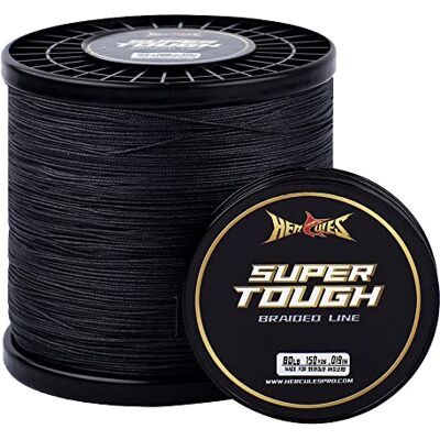 Hercules Linha de pesca trançada super resistente de 300 m, linha de pesca trançada de 15 libras, prova para água salgada e água doce, linhas de pesca trançadas de polietileno de 4 fios, cor Hercules Linha de pesca trançada super resistente de 300 m, linha de pesca trançada de 15 libras, prova para água salgada e água doce, linhas de pesca trançadas de polietileno de 4 fios, cor