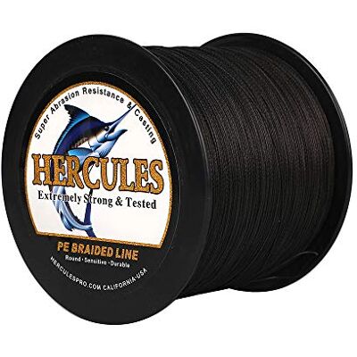Hercules Sedal entrançado de 8 fios, 100 a 2000 m, 10-300 LB, super suave, polietileno, multifilamentos fio entrançado de pesca no mar e na água Hercules Sedal entrançado de 8 fios, 100 a 2000 m, 10-300 LB, super suave, polietileno, multifilamentos fio entrançado de pesca no mar e na água