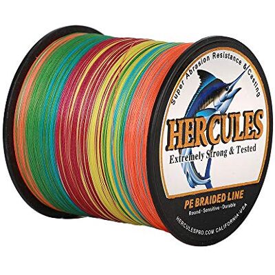 Hercules Sedal entrançado de 4 fios, 100-2000 m, 6-100 LB, super suave, polietileno, multifilamentos fio entrançado de pesca no mar e na água Hercules Sedal entrançado de 4 fios, 100-2000 m, 6-100 LB, super suave, polietileno, multifilamentos fio entrançado de pesca no mar e na água