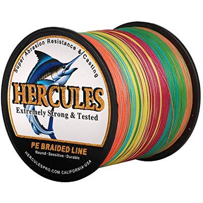 Hercules Sedal entrançado de 8 fios, 100 a 2000 m, 10-300 LB, super suave, polietileno, multifilamentos fio entrançado de pesca no mar e na água Hercules Sedal entrançado de 8 fios, 100 a 2000 m, 10-300 LB, super suave, polietileno, multifilamentos fio entrançado de pesca no mar e na água