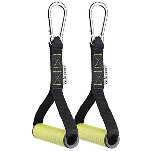 KYLIN SPORT 2 peças de punhos de resistência, alça de tração, acessório de musculação para máquina Smith, faixa de resistência, estação múltipla (silicone amarelo, mosquetão) KYLIN SPORT 2 peças de punhos de resistência, alça de tração, acessório de musculação para máquina Smith, faixa de resistência, estação múltipla (silicone amarelo, mosquetão)