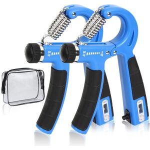 EASJOY Hand Grip, exercitador de mãos ajustável de 5 a 60 kg, fortalecedor de mão para treinar aderência, força de dedos, pulso, antebraço exercitar EASJOY Hand Grip, exercitador de mãos ajustável de 5 a 60 kg, fortalecedor de mão para treinar aderência, força de dedos, pulso, antebraço exercitar